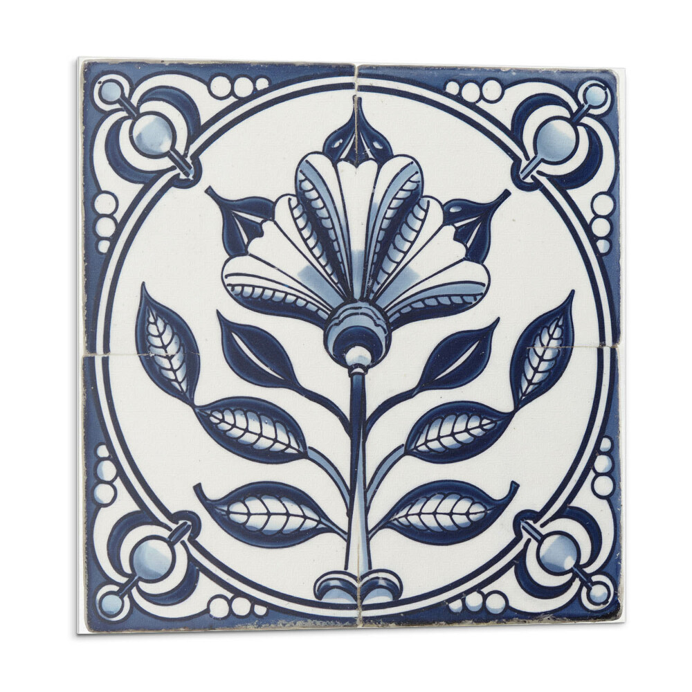 Płyta na ścianę Kwiatowy motyw na płytce