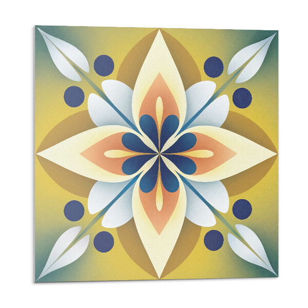 Panel ścienny Kwiatowa mandala w artystycznym stylu