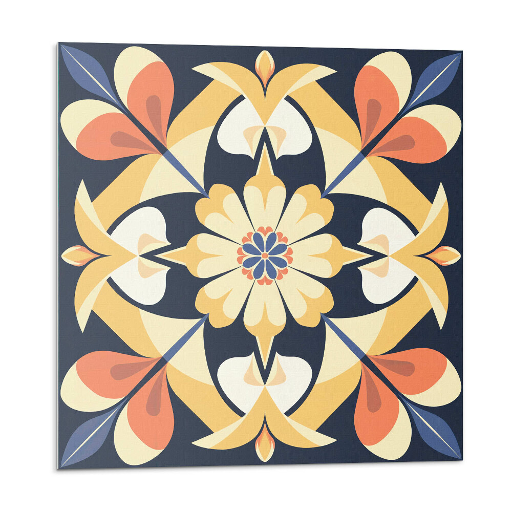 Panel ścienny pcv Kwiatowa mandala w kolorach natury