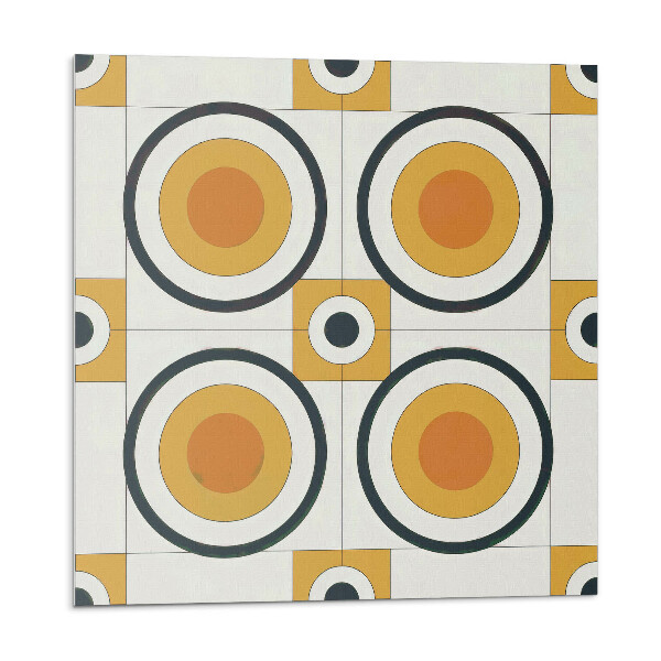 Płyta na ścianę Wzór okręgów i kwadratów w geometrii