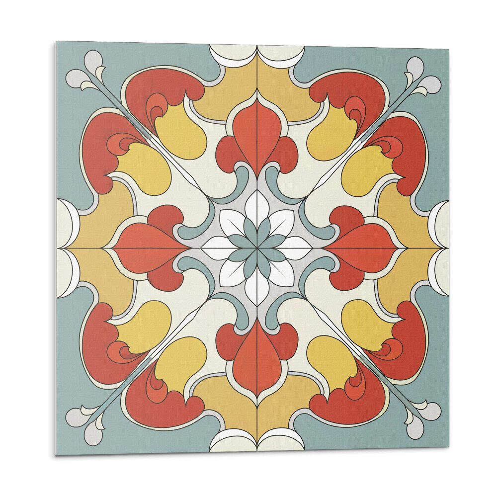 Panel dekoracyjny Kwiatowa mandala w stylu etnicznym