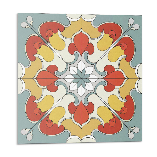 Panel dekoracyjny Kwiatowa mandala w stylu etnicznym