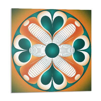 Płyta na ścianę Kwiatowy motyw w układzie symetrycznym