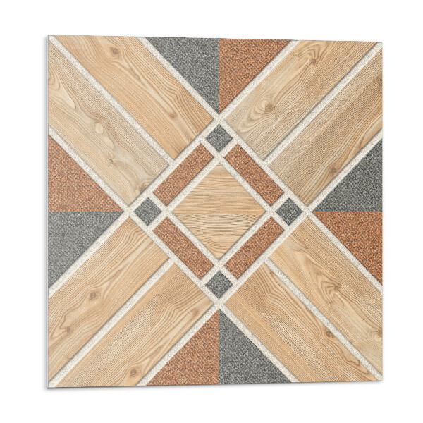 Panel ścienny pcv Wzór geometryczny z naturalnym drewnem