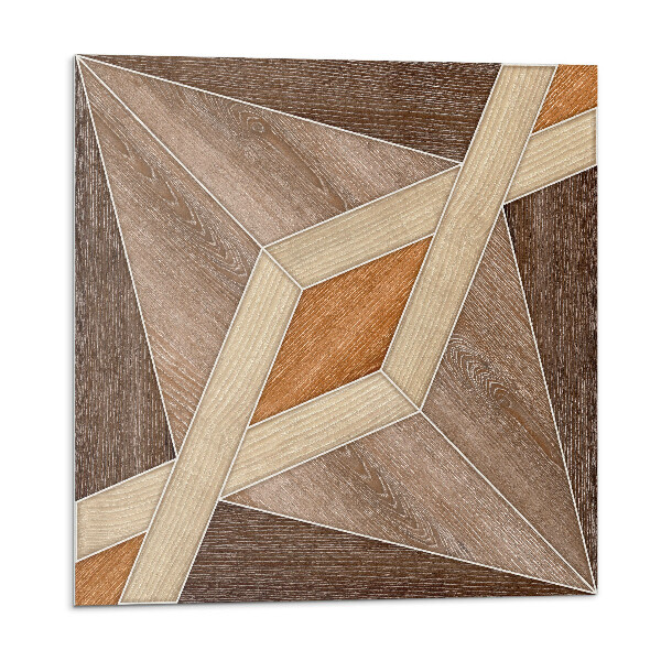Płyta na ścianę Wzór geometryczny z naturalnego drewna