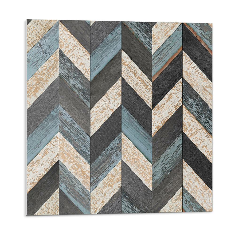 Panel ścienny pcv Zygzakowy motyw z drewnianym akcentem