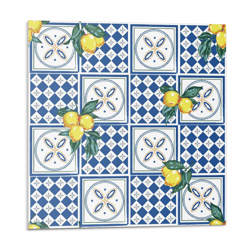 Płyta na ścianę Cytrynowy wzór na kafelkach