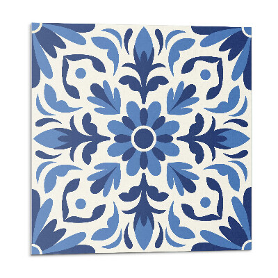 Płyta na ścianę Kwiatowy motyw z zielonymi liśćmi