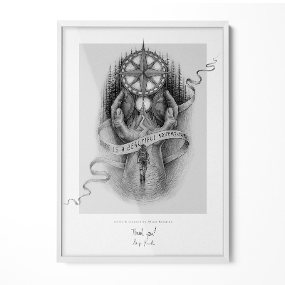 Stylowa rama na zdjęcia biała 70x100 cm