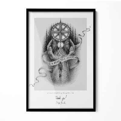 Elegancka wisząca ramka na zdjęcia czarna 40x60