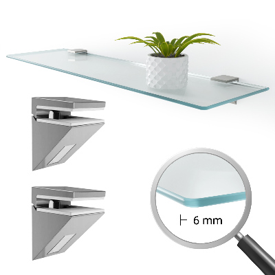 Szklana półka półprzezroczysta