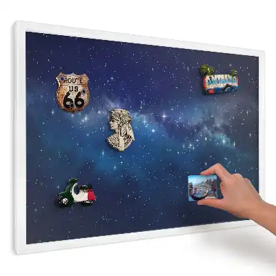 Tablica na magnesy z lodówki z motywem kosmicznego nieba