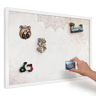 Tablica na magnesy z lodówki z eleganckim wzorem etnicznym
