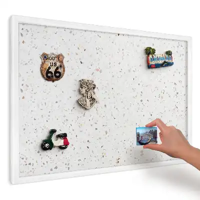 Tablica magnetyczna na lodówkę motyw nowoczesne jasne terrazzo