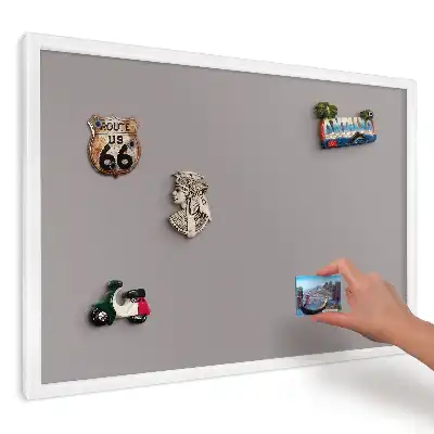 Tablica na magnesy w białej ramie Liliowy minimalizm