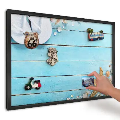 Tablica magnetyczna z motywem plaży i klapek