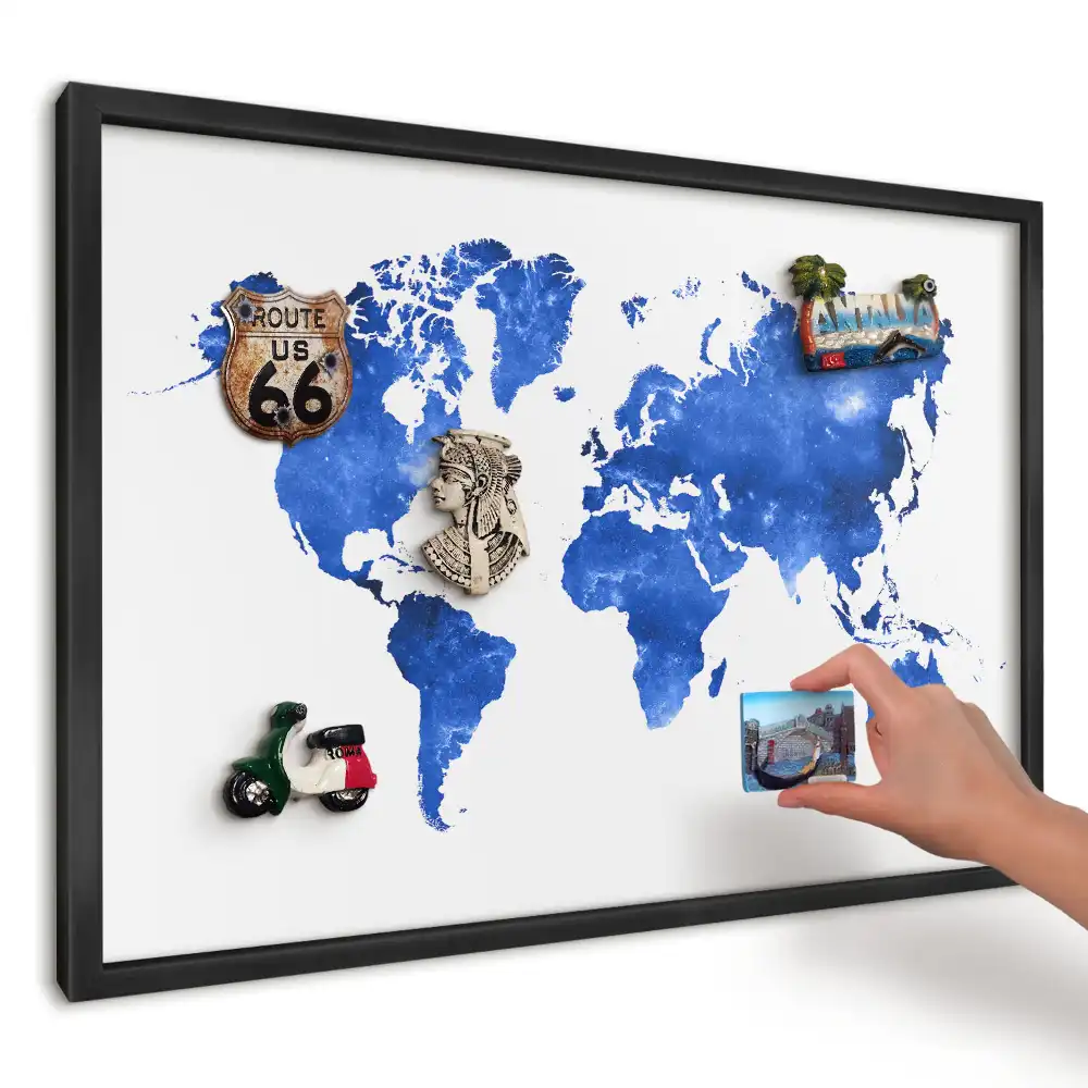 Tablica magnetyczna do kuchni Kosmiczna mapa świata
