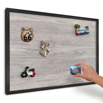 Tablica magnetyczna do kuchni szare eleganckie drewno