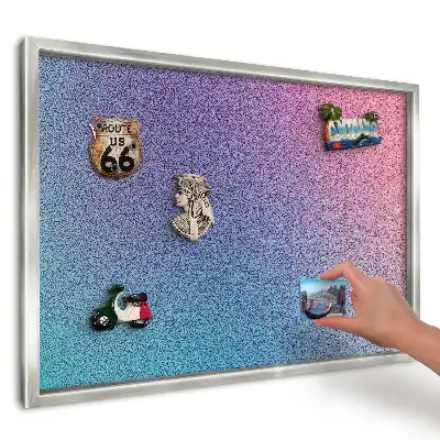 Tablica na magnesy do kuchni Gradient turkusowo-różowa