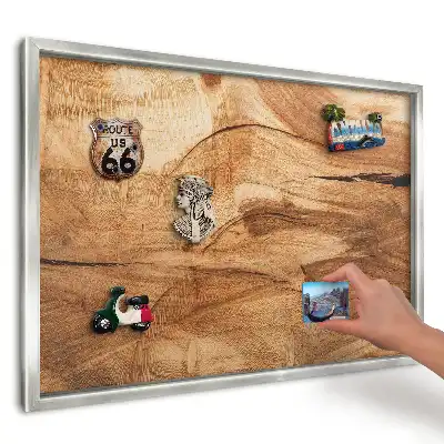 Tablica magnetyczna na magnesy z podróży z drewna
