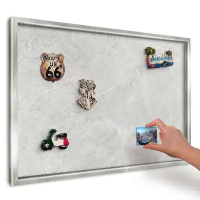 Tablica magnetyczna na magnesy z podróży w kolorze naturalnego szarego kamienia