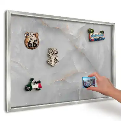 Tablica na magnesy do kuchni Szaro-pomarańczowy minimalizm