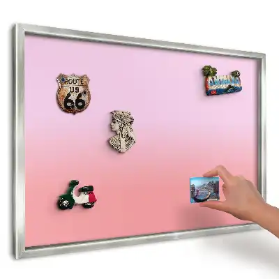 Tablica magnetyczna na magnesy z podróży Gradient róż i łosoś