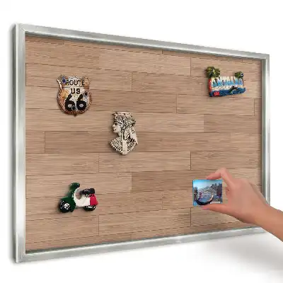 Tablica magnetyczna na magnesy z podróży motyw harmonijne eleganckie drewno