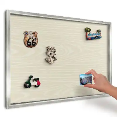 Tablica magnetyczna na magnesy z podróży Drewno beżowa harmonia