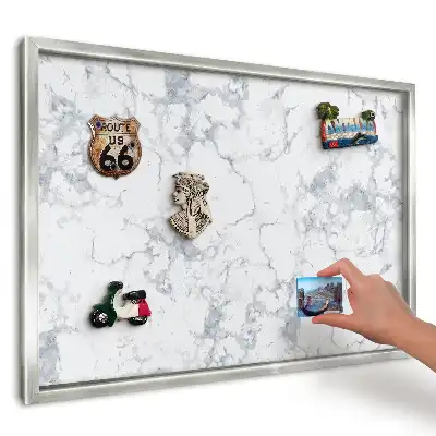Tablica magnetyczna do kuchni z motywem minimalistycznego, delikatnego marmuru