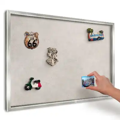 Tablica magnetyczna na magnesy z podróży Szara delikatna tekstura