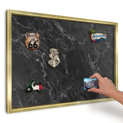 Tablica magnetyczna na magnesy w kolorze czarnego marmuru