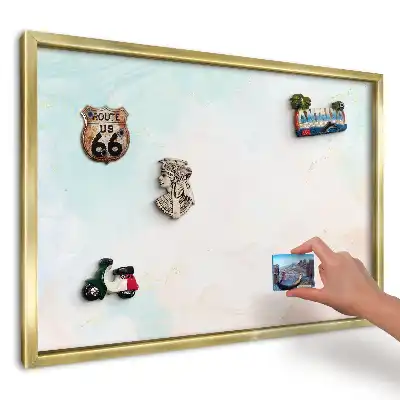 Tablica magnetyczna na ścianę Pastele z żółtym akcentem
