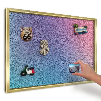 Tablica magnetyczna na ścianę Gradient turkusowo-różowa