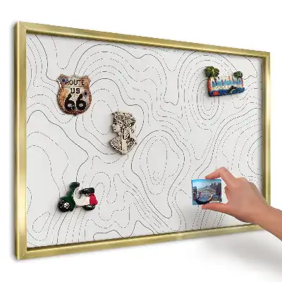 Tablica magnetyczna Abstrakcyjna mapa z linii