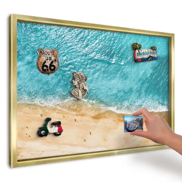 Tablica magnetyczna na ścianę Turkusowa woda i plaża