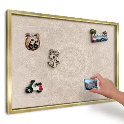 Tablica magnetyczna kredowa kremowa mandala geometria