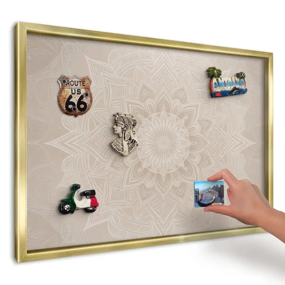 Tablica magnetyczna na ścianę Beżowa mandala