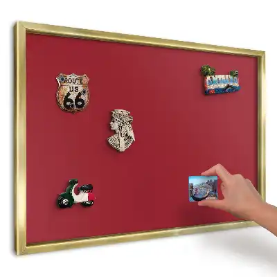 Bordowa minimalistyczna tablica magnetyczna na ścianę