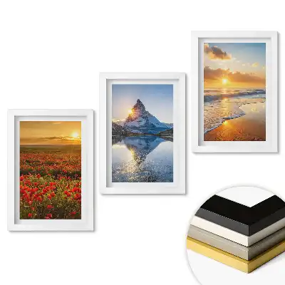 Zestaw obrazów do salonu Krajobrazy natury o różnych porach dnia
