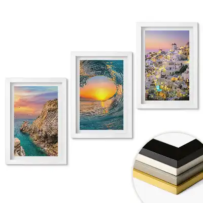 Zestaw obrazów do salonu Malownicze krajobrazy z różnych miejsc