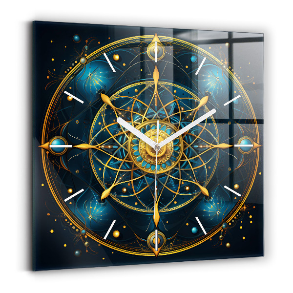 Zegar szklany 30x30 Zegar astrologiczny