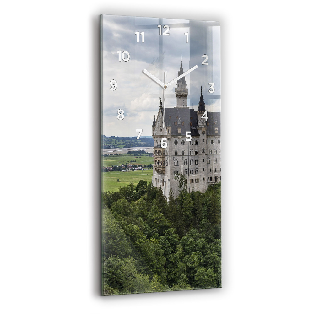 Zegar szklany 30x60 Zamek Neuschwanstein