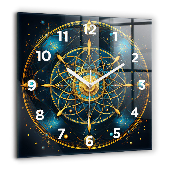 Zegar szklany 60x60 Zegar astrologiczny