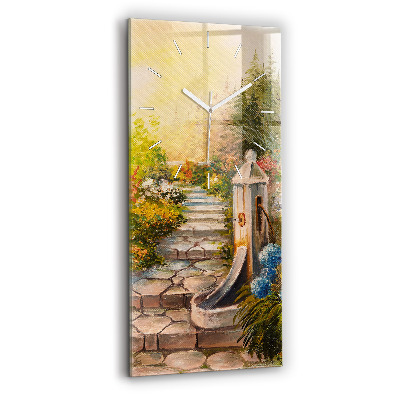 Zegar ścienny pionowy Kompozycja olejna w lesie