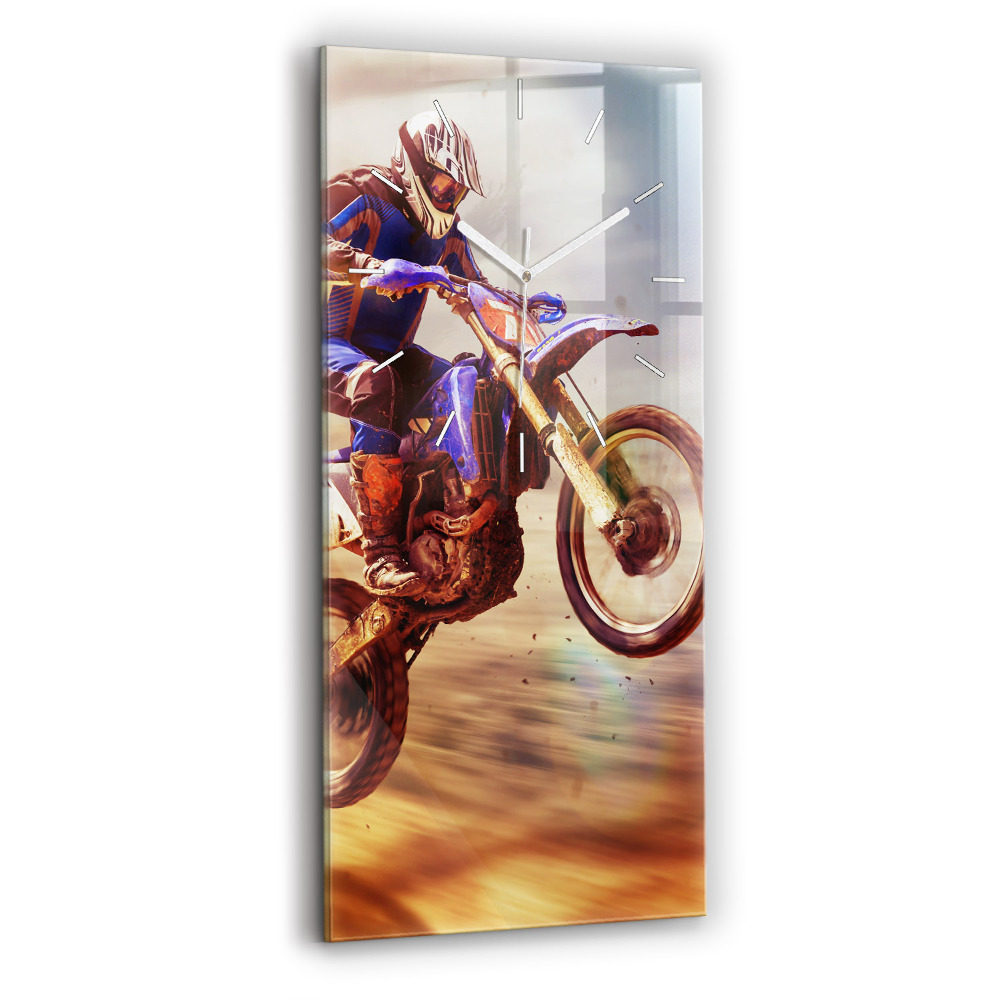 Zegar ścienny pionowy Motocross Enduro