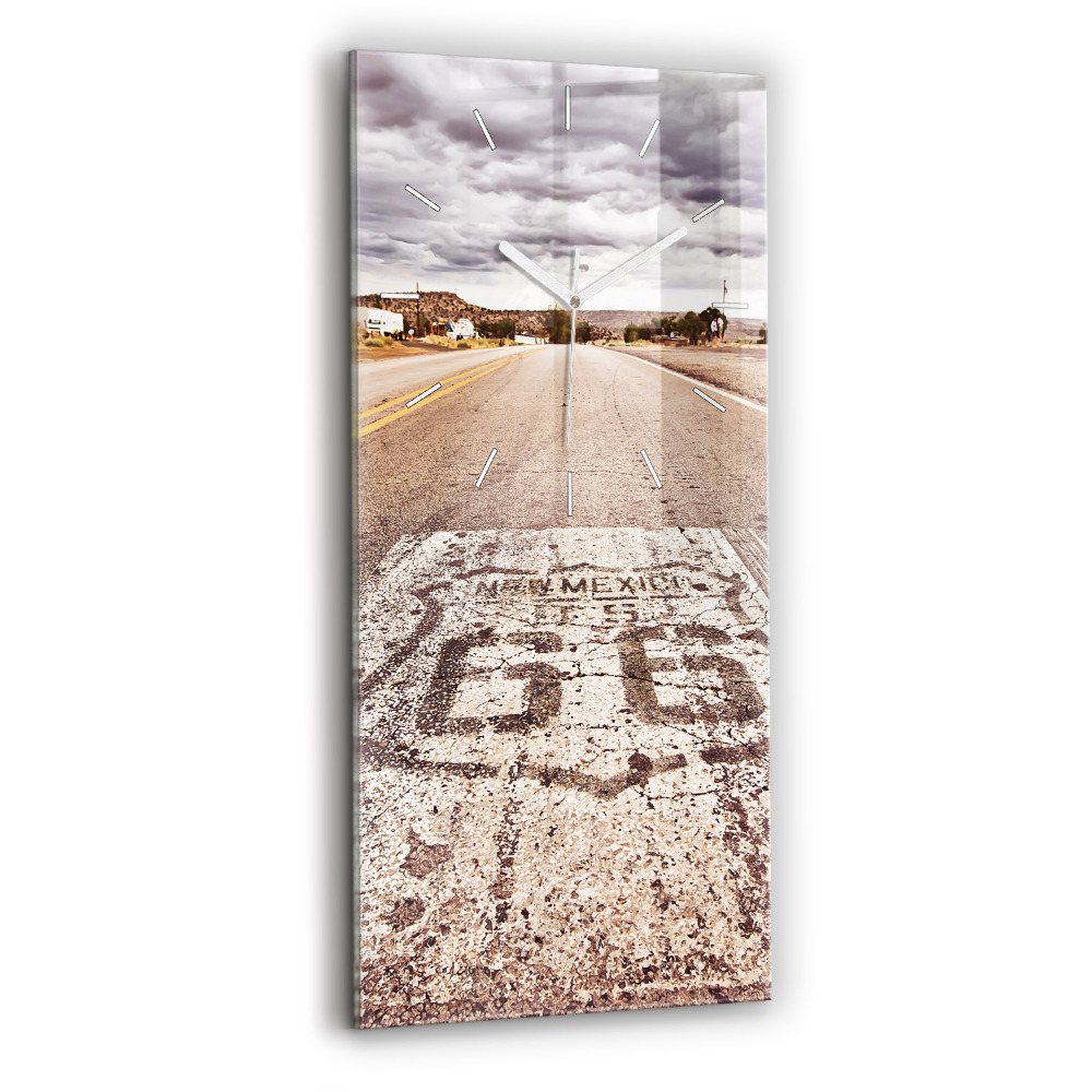 Zegar ścienny pionowy droga Route 66 USA