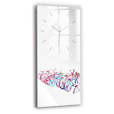 Zegar ścienny pionowy Kolorowe rowery miejskie