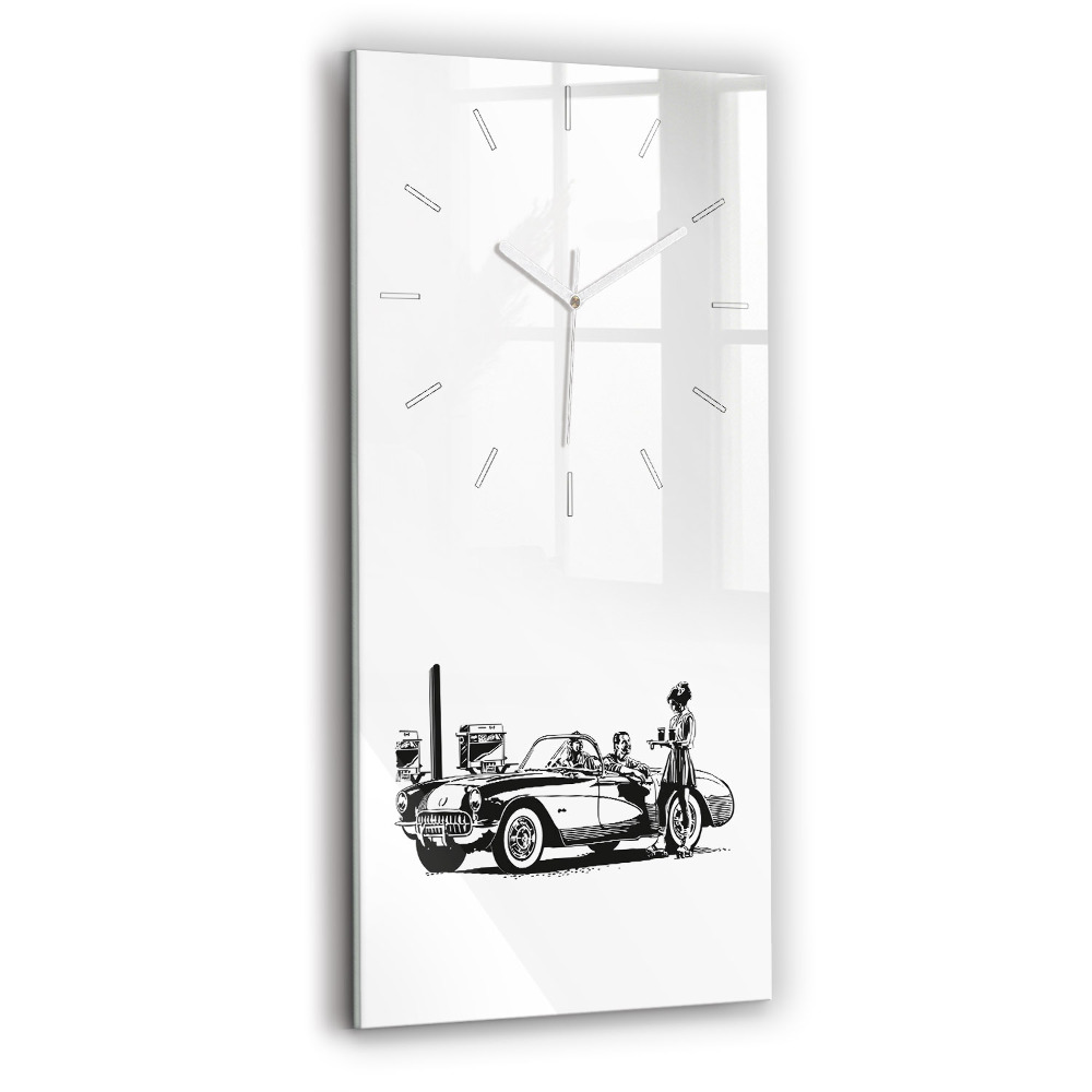 Zegar ścienny pionowy Retro Ilustracja