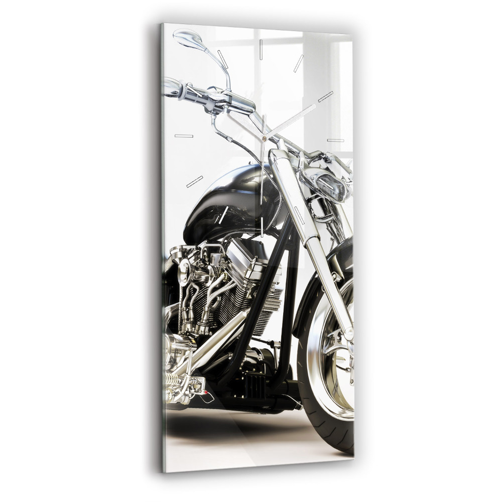 Zegar ścienny pionowy Czarny motocykl